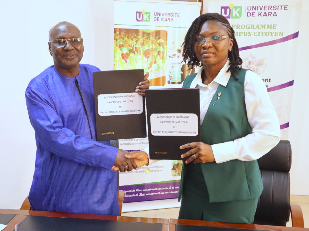 L’Université de Kara scelle un accord-cadre de partenariat avec l’Institut Africain de Technologie du Niger