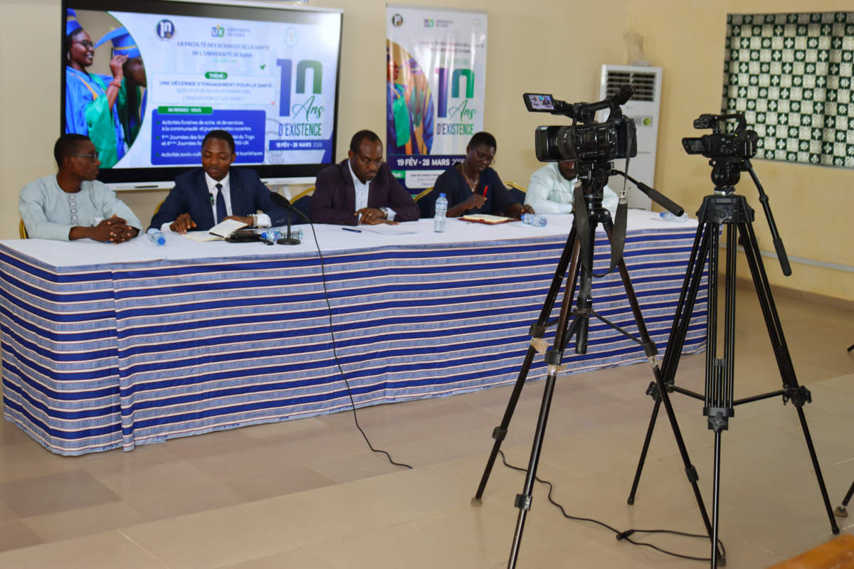 La Faculté des Sciences de la Santé de l’Université de Kara dévoile le programme de son 10ᵉ anniversaire